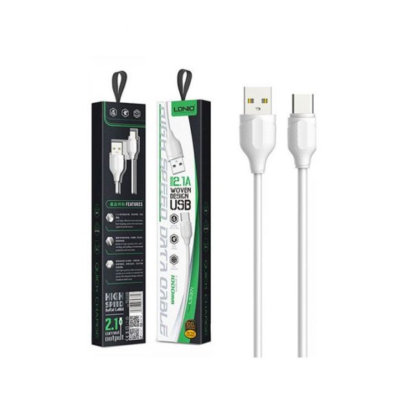 CABLE LDNIO MICRO USB/TYPE C 2.1A 1METRE LS371
