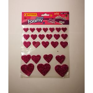 FORMES AUTOCOLLANTES TECHNO COEURS 4614