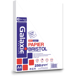 [BRA4250GGA] - PAPIER BRISTOL A4 UNI BLANC 250G GALAXIE 100F